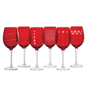 Mikasa Cheers Ruby Wine Glasses, Set of 6